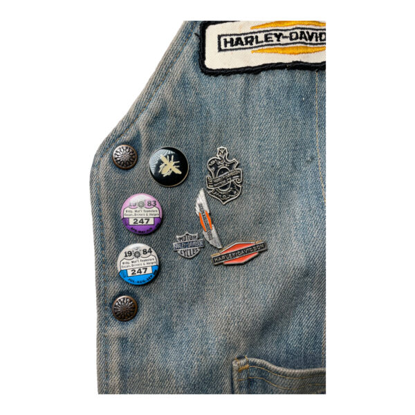 1970s PATCHED DENIM BIKER VEST - Image 5