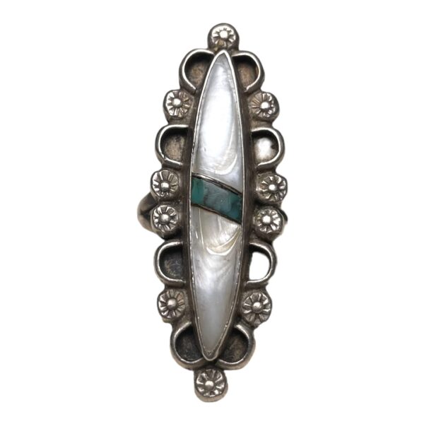 VTG ZUNI TURQUOISE SILVER RING