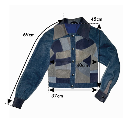 PATCHWORKED 70s DENIM & SUEDE JACKET - Image 4