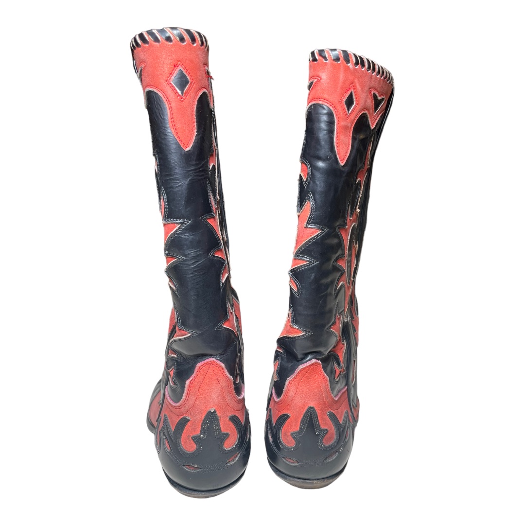 RUSTY PINK & BLK WESTERN BOOTS - Image 4
