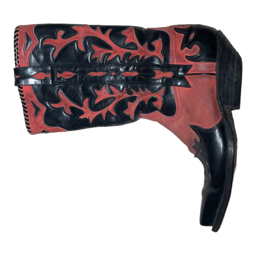 RUSTY PINK & BLK WESTERN BOOTS - Image 5