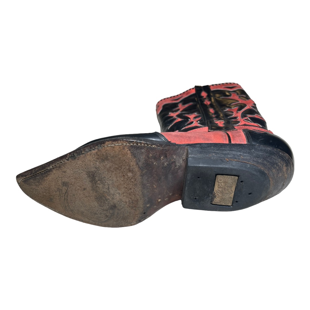 RUSTY PINK & BLK WESTERN BOOTS - Image 6