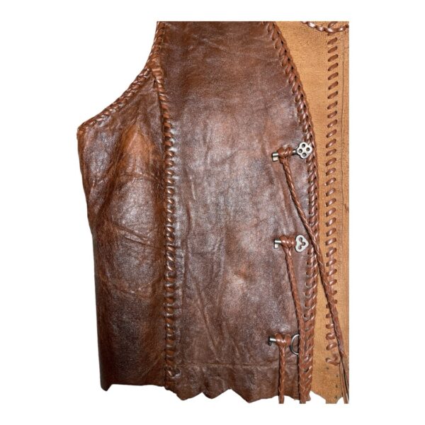 70s WHIPSTITCHED LEATHER VEST - Image 3