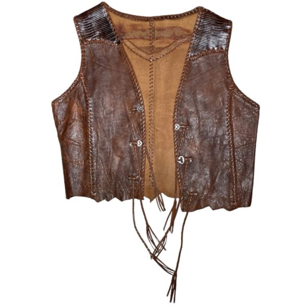 70s WHIPSTITCHED LEATHER VEST