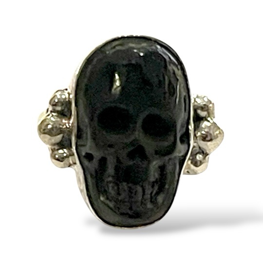 SILVER SKULL RING