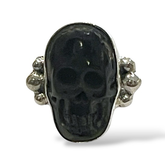 SILVER SKULL RING - Image 3