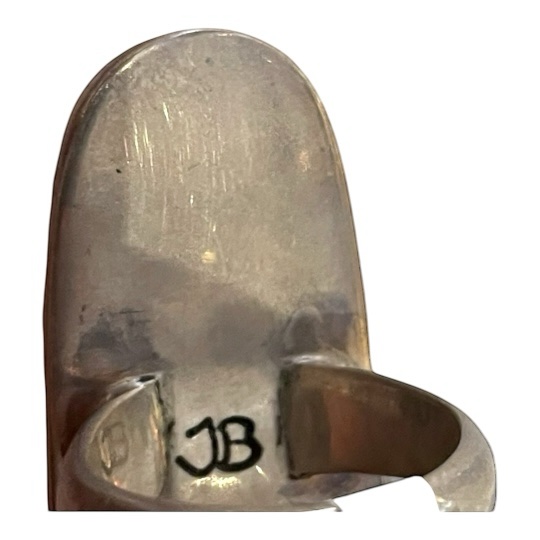 SILVER AND SUN AGATE STONE RING - Image 4