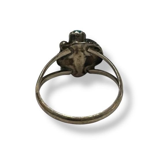 VTG SILVER AND STONE RING - Image 3
