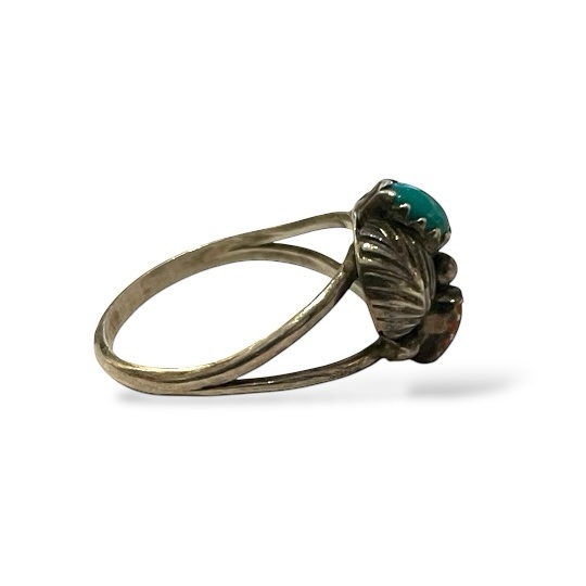 VTG SILVER AND STONE RING - Image 4