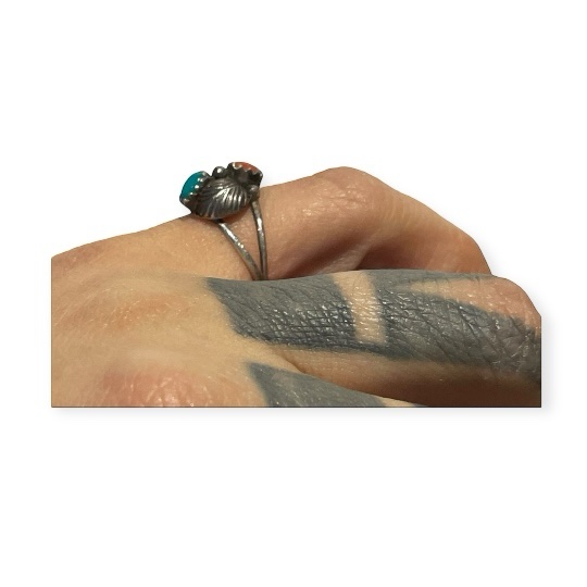 VTG SILVER AND STONE RING - Image 7